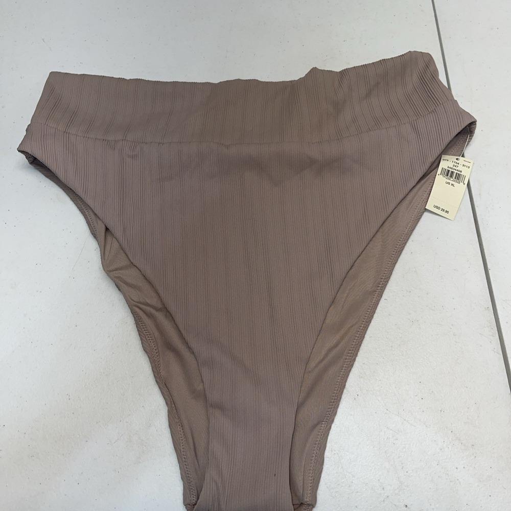 Aerie Women's XL Purple Swimsuit Bottom High Cut Cheeky
